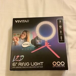 Pink LED Ring Light for Film Photography